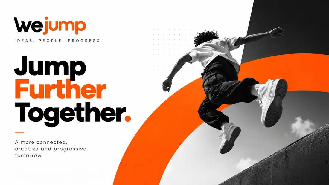 Key message board: Jump Further Together, set against a jump shot and the brand's arc device.